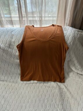 a new day Sleeveless Scoop Tank Top - Rust Brown